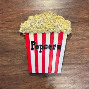 Ceramic Red and White Popcorn Wall Decor